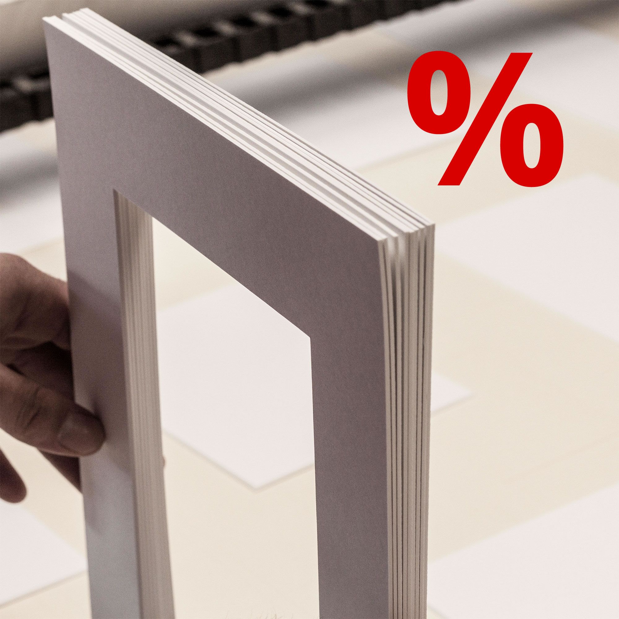 Premium Passepartouts für Bildgröße Außen 10 Stück 40 x 60cm 50 x 70cm