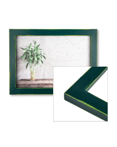 Holz-Bilderrahmen Mathilda M-003 in tannen-grün Shabby Chic, Format-Auswahl in tannen-grün, Grunge, Landhaus, Vintage