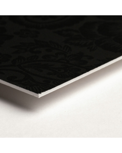 Passepartoutkarton DECO01-02-W14-Auswahl in Floret glanz schwarz, gemustert glatt