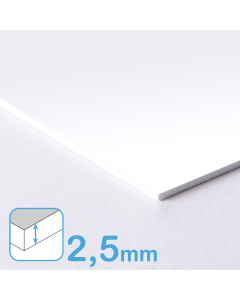 Siebdruckkarton - weiß/weiß - GC- Chromokarton, sehr glatt 2,50mm stark, alle Standardgrößen
