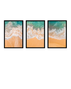 Fine Art Wandbilder Set 006 Beach - 40x60cm inklusive Bilderrahmen 