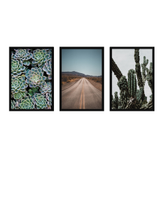Fine Art Wandbilder Set 007 Desert - 40x60cm inklusive Bilderrahmen 