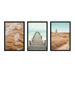 Fine Art Wandbilder Set 016 Feelgood - 40x60cm inklusive Bilderrahmen 