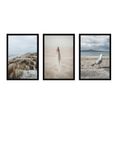 Fine Art Wandbilder Set 018 Feelgood - 40x60cm inklusive Bilderrahmen 