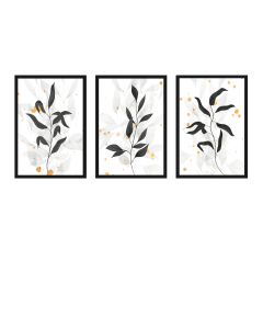 FineArt Wandbilder Set 033 Floral Modern - 40x60cm mit Bilderrahmen Auswahl
