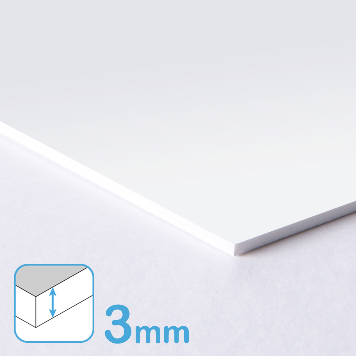 PVC Hartschaumplatten Weiß ECO 3 mm - Zuschnitt nach Maß