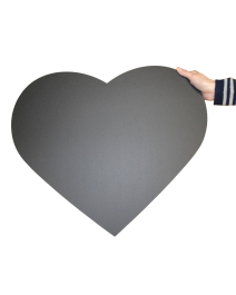5 Passepartout Herzen - 1,5mm stark - schwarz