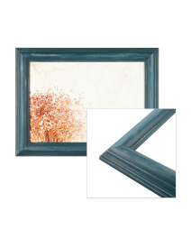 Holz-Bilderrahmen Finja M-008 in petrol-blau Shabby Chic, Format-Auswahl in petrol-blau, Grunge, Landhaus, Vintage