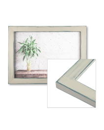 Holz-Bilderrahmen Mathilda M-005 in hellgrau Shabby Chic, Format-Auswahl in hellgrau, Grunge, Landhaus, Vintage