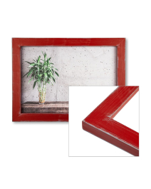 Holz-Bilderrahmen Mathilda M-008 in karmin-rot Shabby Chic, Format-Auswahl in karmin-rot, Grunge, Landhaus, Vintage