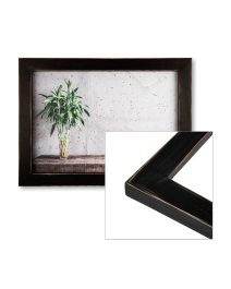 Holz-Bilderrahmen Mathilda M-009 in schwarz Shabby Chic, Format-Auswahl in schwarz, Grunge, Landhaus, Vintage