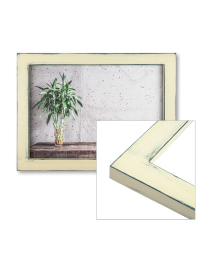 Holz-Bilderrahmen Mathilda M-011 in creme-weiss Shabby Chic, Format-Auswahl in creme-weiss, Grunge, Landhaus, Vintage