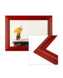 Holz-Bilderrahmen Vanja M-005 in karmin-rot Shabby Chic, Format-Auswahl in karmin-rot, Vintage, Landhaus, Grunge