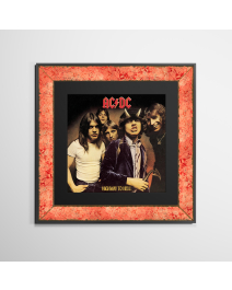 Schallplattenrahmen Design Red Marble