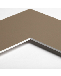 Standard-Passepartout AFRICA12-W14-Z001-Auswahl in Graubraun, einfarbig glatt