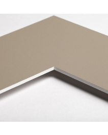 Standard-Passepartout AFRICA13-W14-Z001-Auswahl in Graubraun, einfarbig glatt