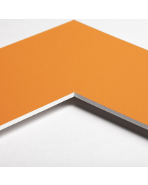Standard-Passepartout APRICO11-W14-Z001-Auswahl in Pastelorange, einfarbig glatt