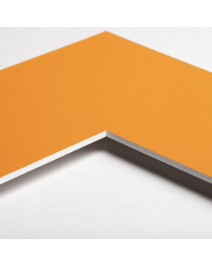 Standard-Passepartout APRICO12-W14-Z001-Auswahl in Pastelorange, einfarbig glatt
