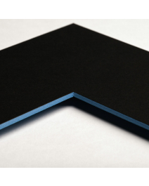 Standard-Passepartout BR14921-BB-Z001-Auswahl in schwarz auf blau, einfarbig glatt