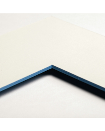 Standard-Passepartout BR14987-WB-Z001-Auswahl in weiß auf blau, einfarbig glatt