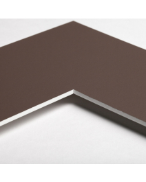 Standard-Passepartout COFFEE12-W14-Z001-Auswahl in Mokkabraun, einfarbig glatt