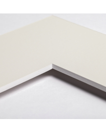 Standard-Passepartout IVORY10-W25-Z001-Auswahl in Altweiß, einfarbig glatt