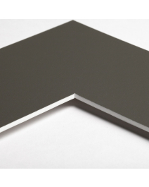 Standard-Passepartout LAOTSE12-W14-Z001-Auswahl in Mausgrau, einfarbig glatt