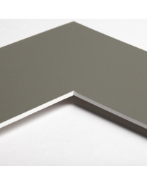 Standard-Passepartout LAOTSE13-W14-Z001-Auswahl in Mausgrau, einfarbig glatt
