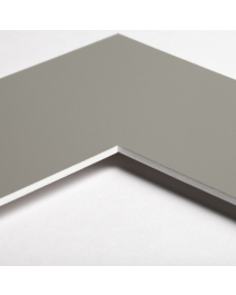 Standard-Passepartout LAOTSE14-W14-Z001-Auswahl in Mausgrau, einfarbig glatt