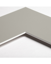 Standard-Passepartout LAOTSE15-W14-Z001-Auswahl in Mausgrau, einfarbig glatt