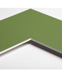 Standard-Passepartout MOSS12-W14-Z001-Auswahl in Moosgrün, einfarbig glatt