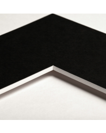 Standard-Passepartout NERO10-W20-Z001-Auswahl in Mattschwarz, einfarbig glatt