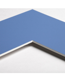 Standard-Passepartout POLAR12-W14-Z001-Auswahl in Himmelblau, einfarbig glatt