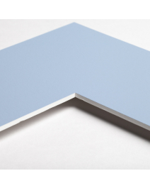 Standard-Passepartout POLAR14-W14-Z001-Auswahl in Himmelblau, einfarbig glatt
