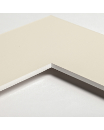 Standard-Passepartout WHITE1000-W25-Z001-Auswahl in Elfenbein, einfarbig glatt