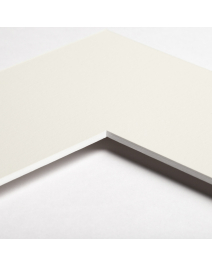 Standard-Passepartout WHITE3340-W14-Z001-Auswahl in Perlweiß, einfarbig glatt