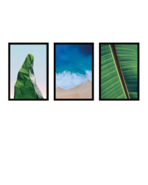 Fine Art Wandbilder Set 005 Beach - 40x60cm inklusive Bilderrahmen 