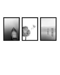 Fine Art Wandbilder Set 012  - 40x60cm inklusive Bilderrahmen 