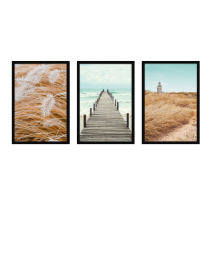 Fine Art Wandbilder Set 016 Feelgood - 40x60cm inklusive Bilderrahmen 