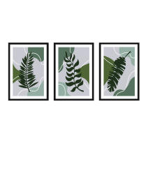 FineArt Wandbilder Set 024 Boho Floral - 40x60cm mit Bilderrahmen Auswahl